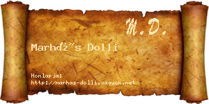 Marhás Dolli névjegykártya